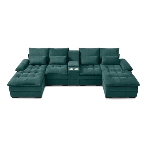 Oversized Modular Sectional Sofa with Movable Ottoman E909
