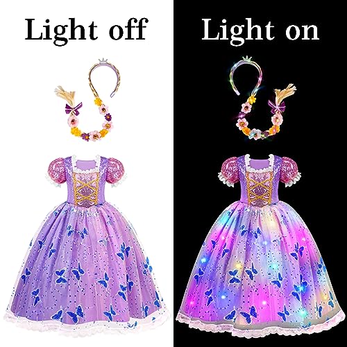 Meland Princess Dresses for Girls Light Up Costume Ages 3-10 C693761