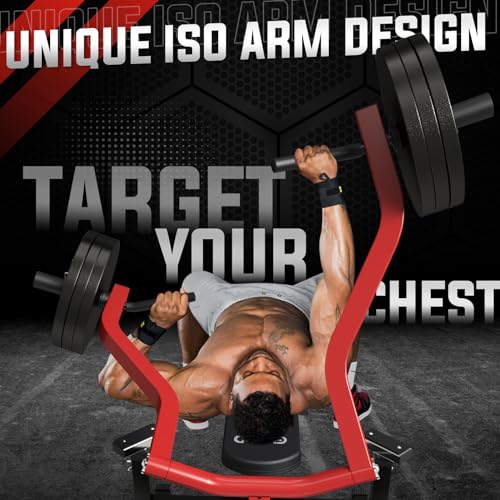 GMWD Chest Press Machine 1050LBS with Independent Converging Arms F3450