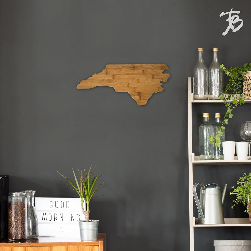 Totally Bamboo North Carolina Shaped Bamboo Serving and Cutting Board I1696