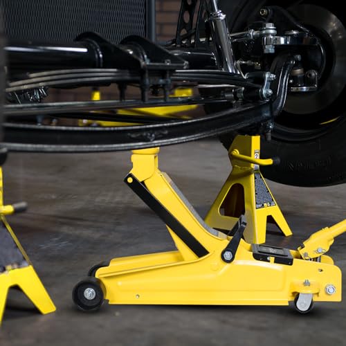 YELLOW JACKET 2.5 Ton Trolley Jack with Carrying Case, 5500 lb Capacity N593266