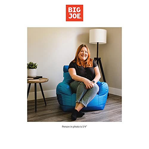 Big Joe Dorm Bean Bag Chair with Drink Holder, Black Smartmax, 3 ft Q1693