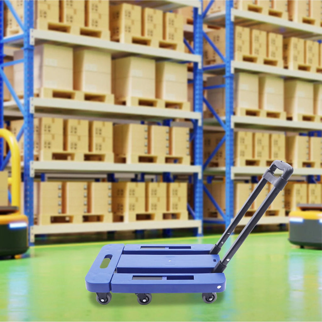 Folding Dolly Trolley Cart 220lbs Capacity 6 Wheels P5568