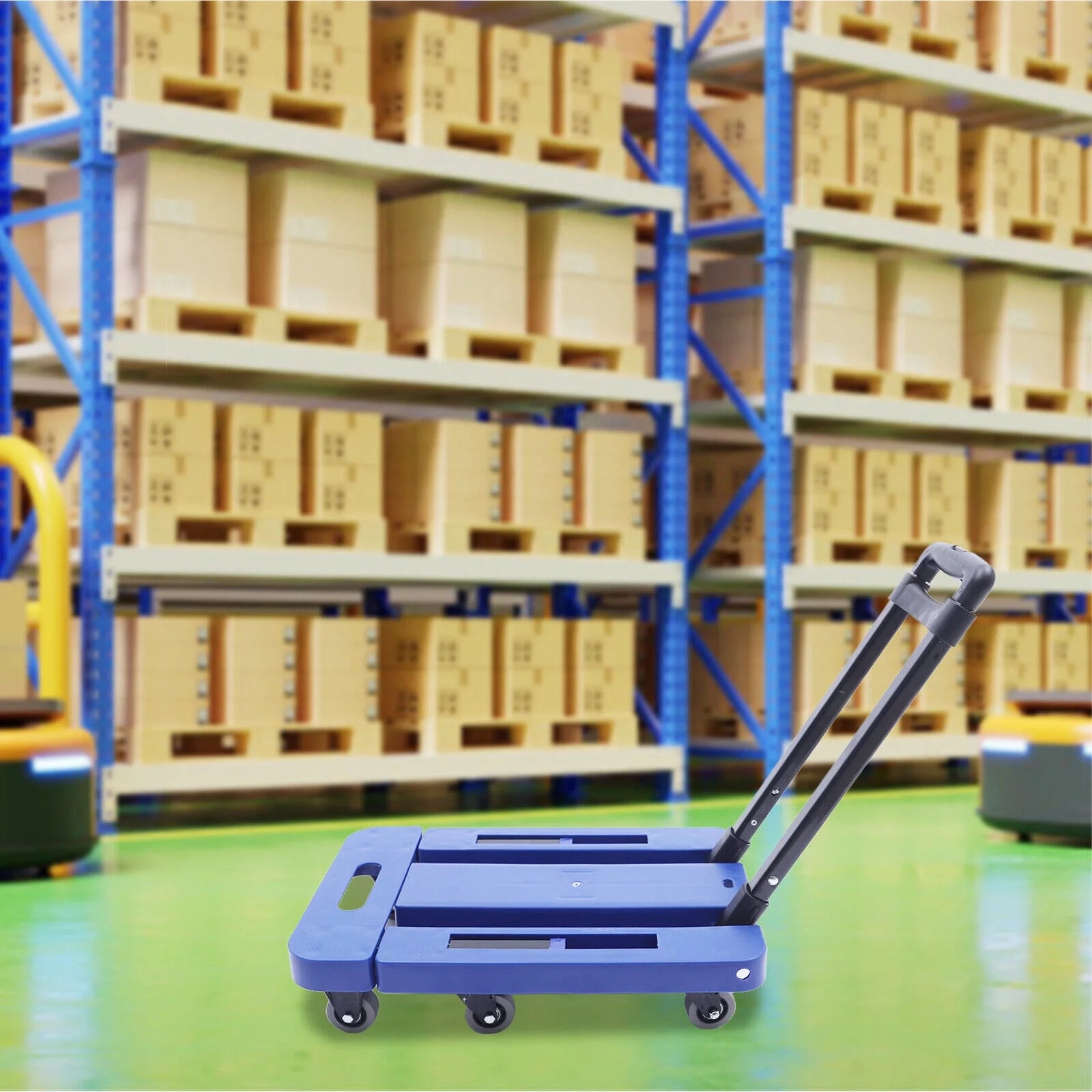 Folding Dolly Trolley Cart 220lbs Capacity 6 Wheels P5568