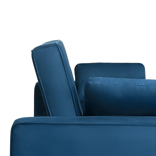 Serta Ainsley Convertible Sleeper Sofa Queen Size Navy Velvet V951
