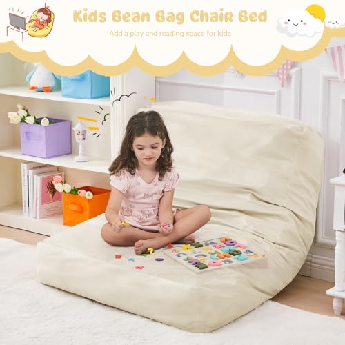 Giant Bean Bag Chair for Adults Convertible Bed with Microfiber Cover Charcoal G62613