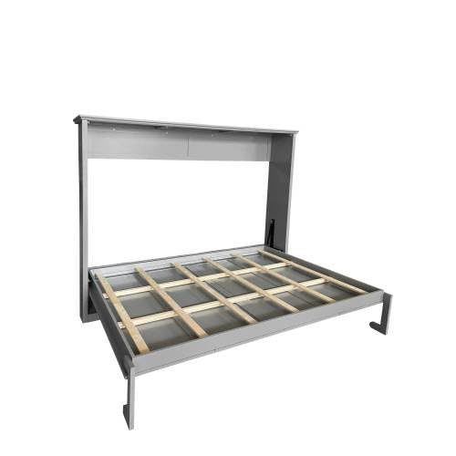 Queen Size Murphy Bed Wall Bed Folding Cabinet Gray F787439