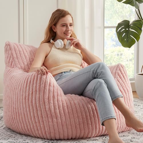 Giant Bean Bag Chair with Filling and Armrests for Adults Teens P241564