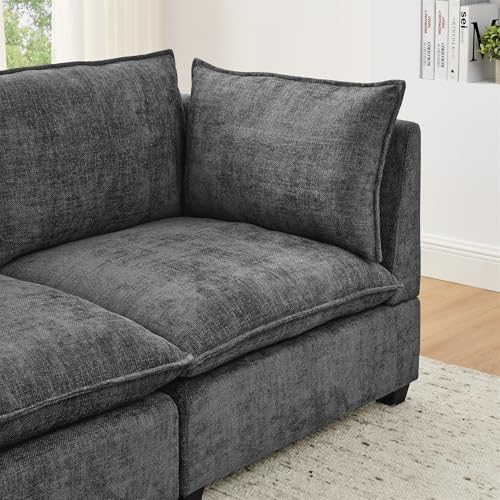 Oversized Modular Sectional Sofa with Movable Ottoman E909