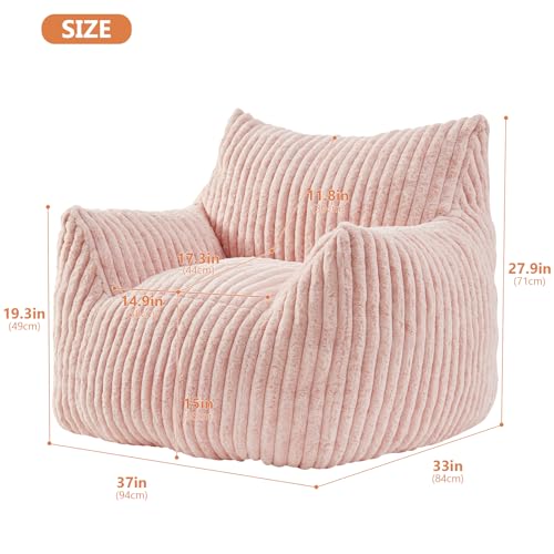 Giant Bean Bag Chair with Filling and Armrests for Adults Teens P241564