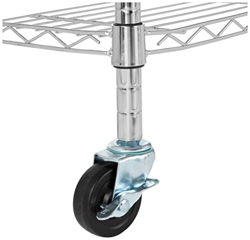 Amazon Basics 5-Shelf Heavy Duty Storage Shelving Unit on Casters, Black A813013