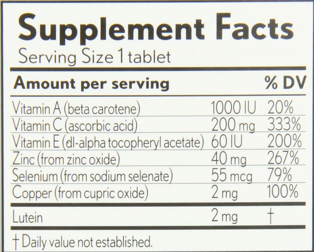 Bausch & Lomb Ocuvite Eye Vitamin & Mineral Supplement with Lutein, 240 Tablets H9587
