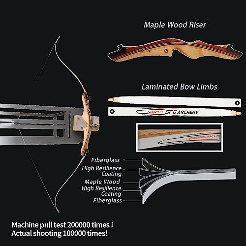 SOPOGER 54" Takedown Recurve Bow Archery Set for Adults Beginners L819