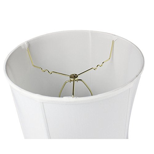 Prestige Tall Drum Lampshade 14x16x17 White Shantung Fabric U74085