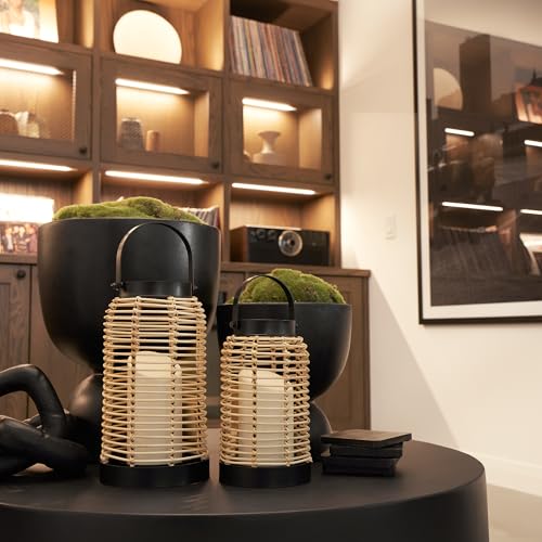 Natural Rattan Boho Lanterns Handcrafted Home Decor Q86698