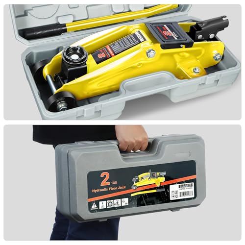 DNA MOTORING Floor Jack 3 Ton Low Profile Heavy Duty Hydraulic Car Jack, Black T11604