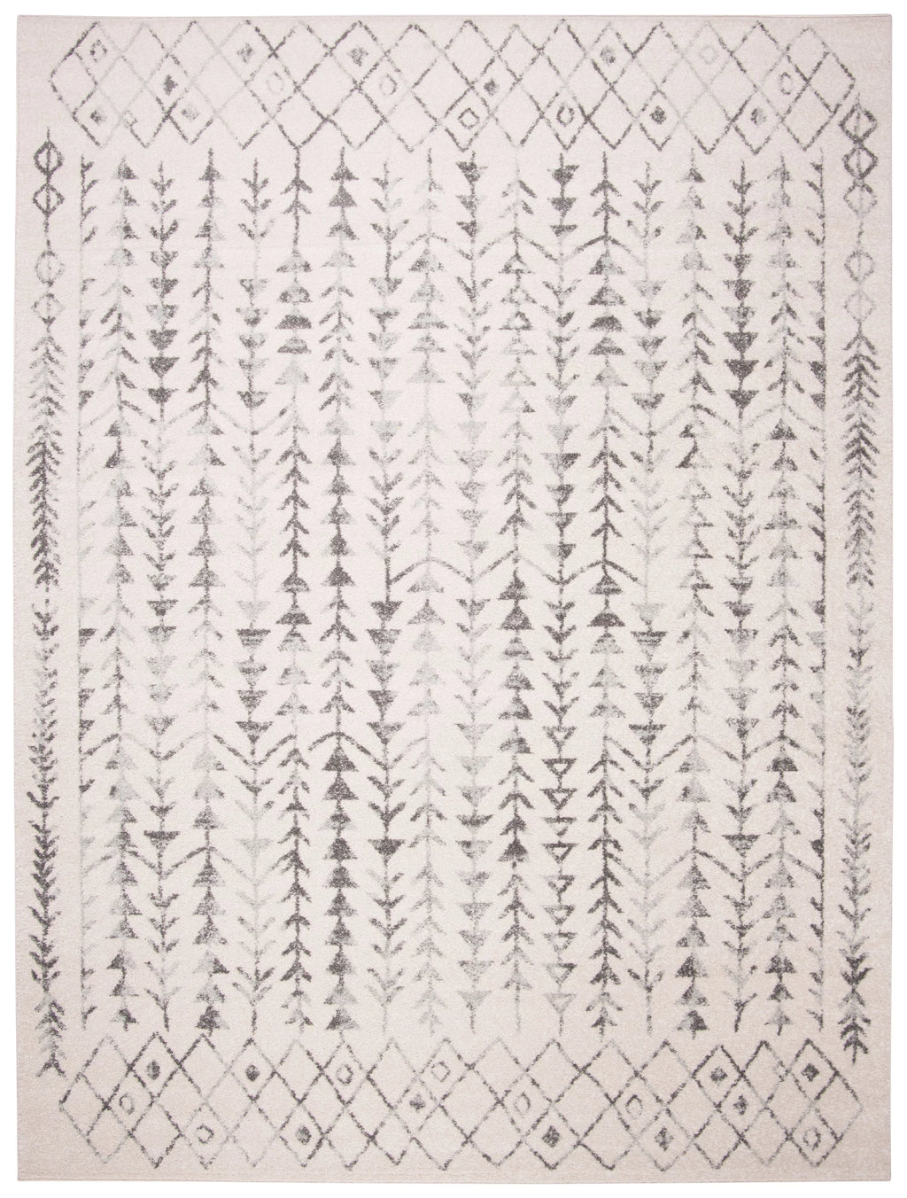 SAFAVIEH Tulum Goddard Moroccan Geometric Area Rug, Ivory/Grey, 8' x 10' H9162