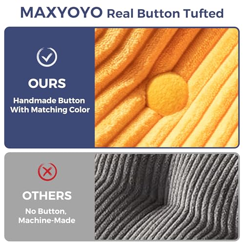 MAXYOYO Folding Sofa Bed L-Shaped Convertible Sleeper Couch with Pillow, Dark Grey X9070