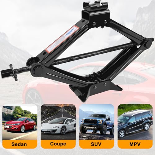 Car Jack Kit 2 Ton Scissor Jack with Lug Wrench for Car SUV A198