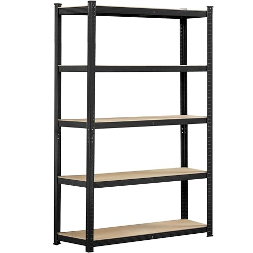 Yaheetech 5-Tier Heavy Duty Garage Shelving Unit, Adjustable Metal Storage Rack, Blue J339478