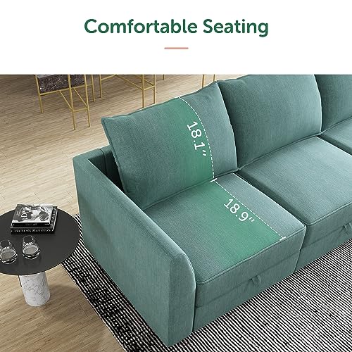 HONBAY Modular Sectional Sofa U Shaped with Storage, Grey G638