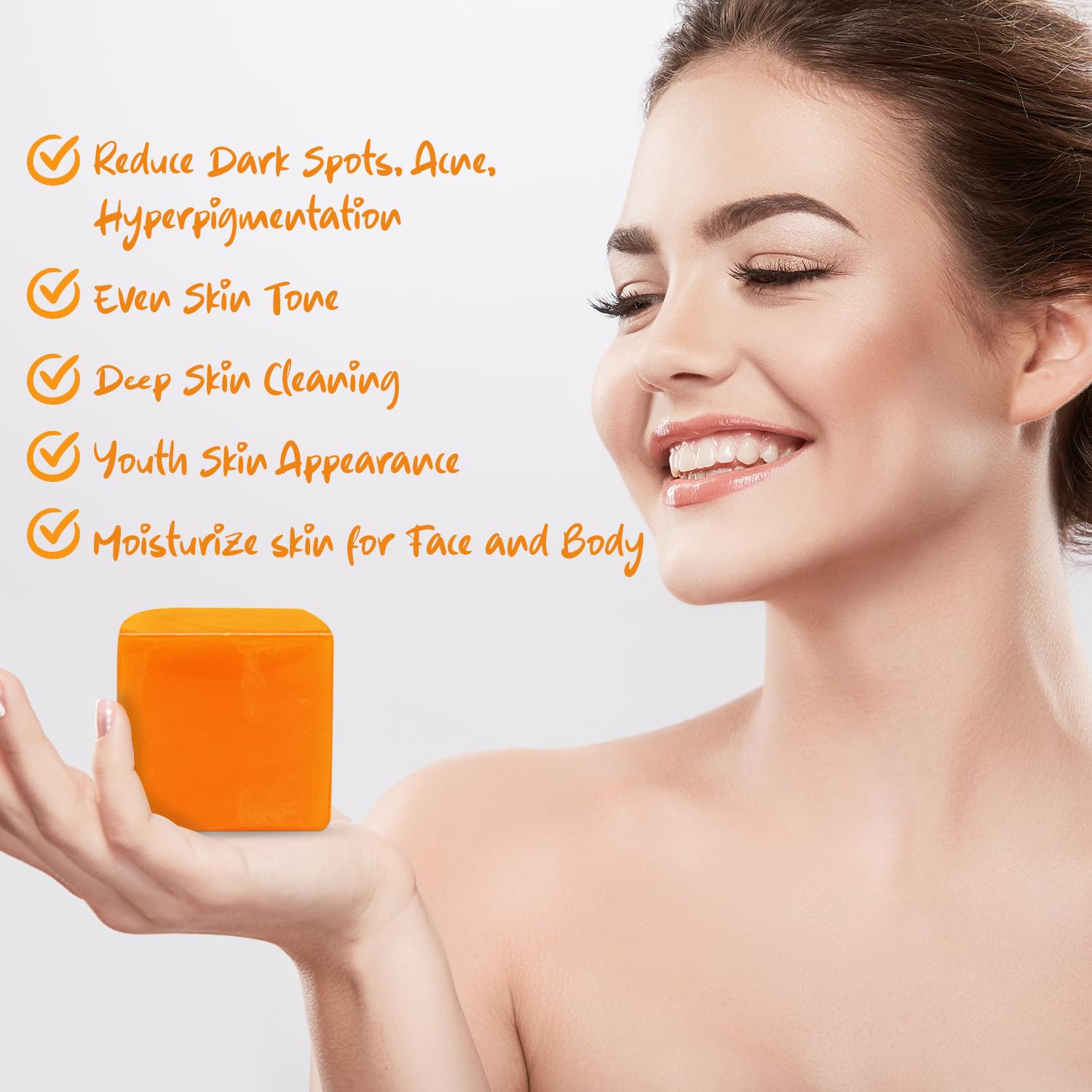 Kojic Acid Soap Dark Spot Remover Bars with Turmeric and Retinol, 9 oz 4 Bars G576109