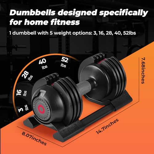 22LB/52LB Adjustable Dumbbells with Anti-Slip Metal Handle K994169