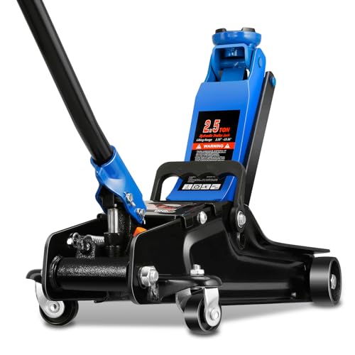Auto Dynasty 4 Ton Low Profile Floor Jack, Heavy Duty Steel Hydraulic, Yellow B7990