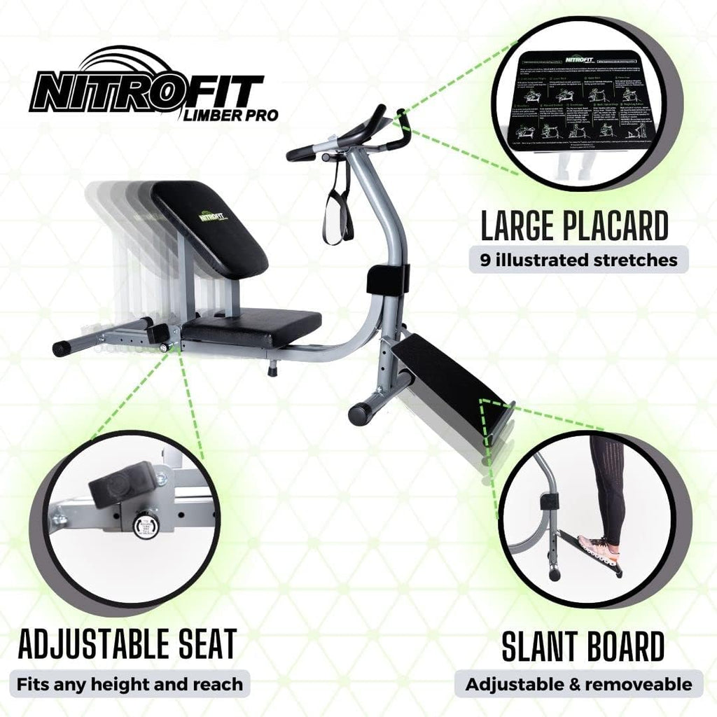 Nitrofit Limber Pro Full Body Stretching Machine with Adjustable Sliding Seat P72760