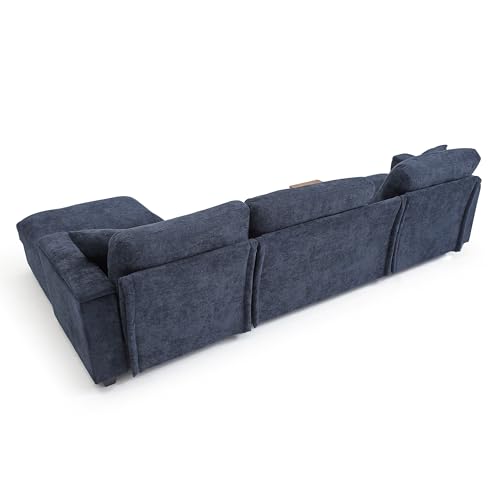 Oversized Modular Sectional Sofa with Movable Ottoman E909