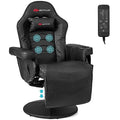 Goplus Massage Gaming Chair, Racing Recliner with Footrest, PU Leather N121