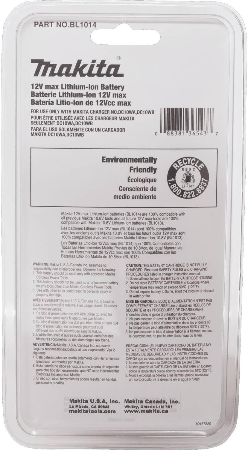 Makita BL1014 12V Max Lithium-Ion Battery B5517