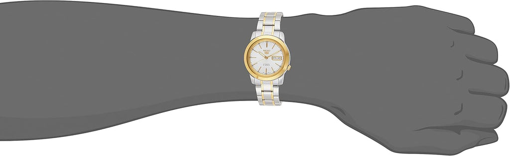 Seiko Men's SNKE54 5 Automatic White Dial Two-Tone Steel Watch C2436