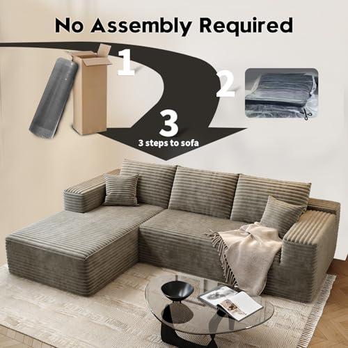Cloud Modular Sectional Sofa with Ottoman, U Shaped, Black M332378