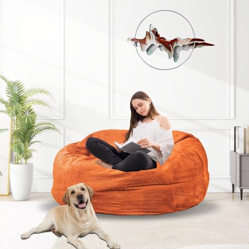 Bean Bag Chair for Adults 3FT, Soft Removable Cover, Light Gray M535251