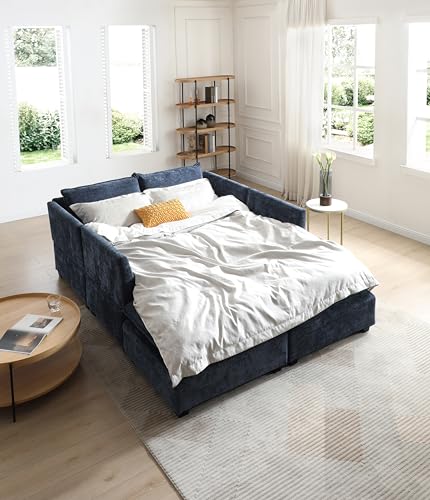 Oversized Modular Sectional Sofa with Movable Ottoman E909