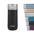 Contigo Luxe Autoseal Travel Mug, Stainless Steel Thermal Mug, Vacuum Flask, Leakproof Tumbler, dishwasher safe, Coffee Mug with BPA Free Easy-Clean Lid, Licorice 360 ml