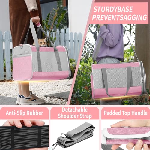 Pet Carrier for Large Cats and Small Dogs, Soft Sided Top Load Travel Bag Z16110