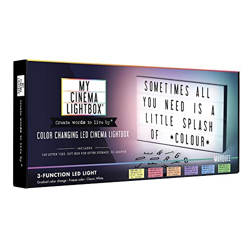 My Cinema Lightbox Mini Rainbow Color Changing Letter Board Sign with 100 Letters and Symbols G21040