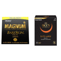 TROJAN Magnum BareSkin Premium Large 24 Count and SKYN Elite Large Non-Latex 36 Count Condoms