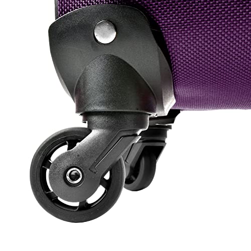 U.S. Traveler Expandable Carry-on Luggage Set, Purple, 4 Wheel S4045