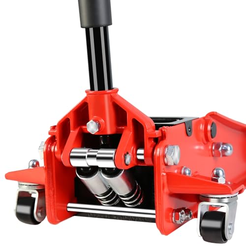 Pvillez Floor Jack, Heavy Duty Hydraulic Low Profile Steel Racing Jack, 2 Ton Capacity Blue H10635