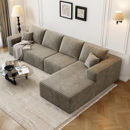 Cloud Modular Sectional Sofa with Ottoman, U Shaped, Black M332378