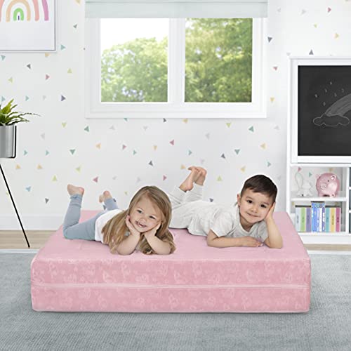 Delta Children Serta Perfect Sleeper Convertible Sofa & Play Set with 2 Ottomans, Grey O22117