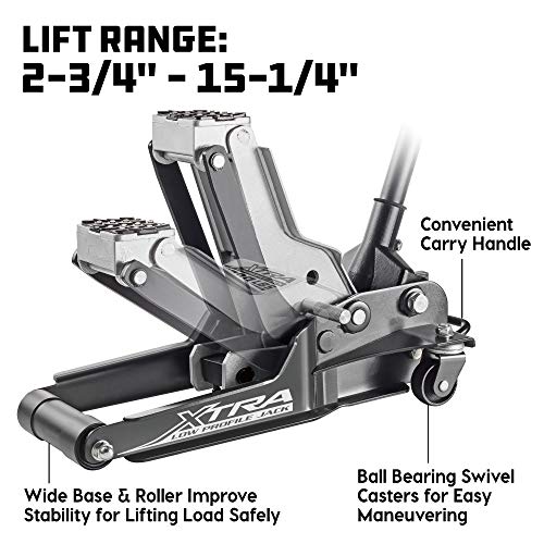 Powerbuilt 3 Ton All-in-One Bottle Jack and Jack Stands, 6000 lb Car Lift J927
