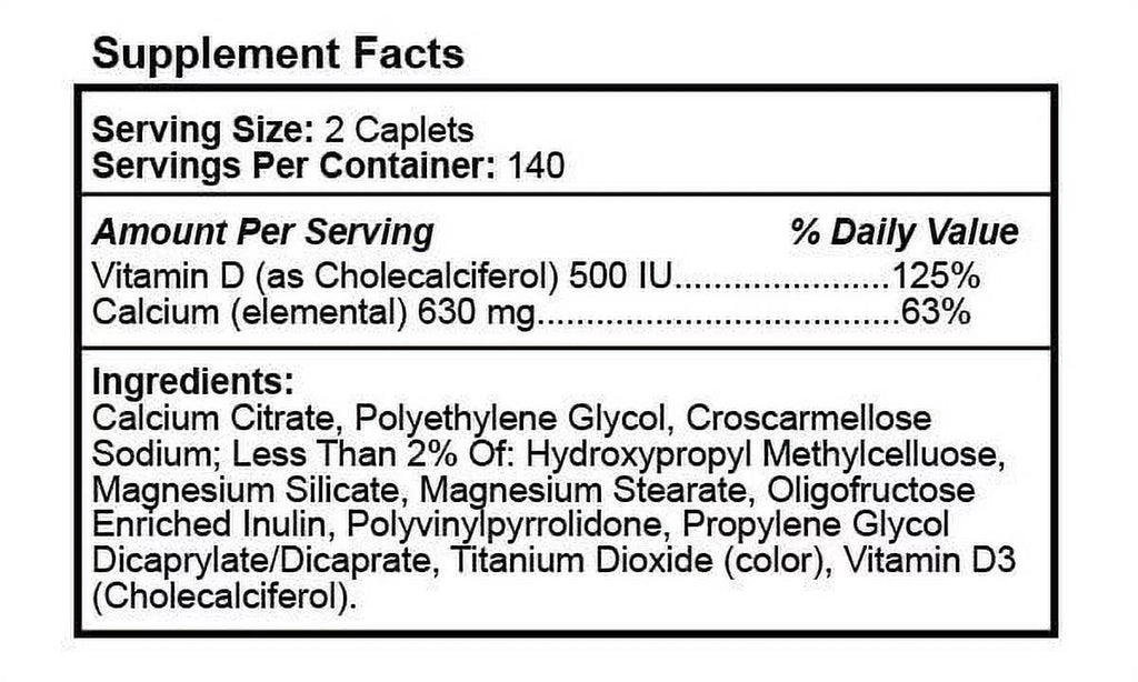 Citracal Calcium Plus D3, 2 Pack, 280 ct Z720