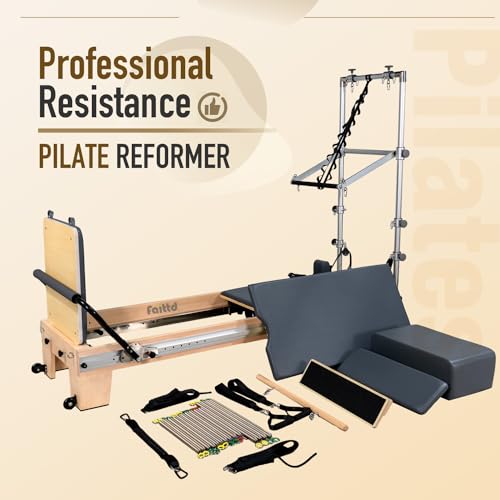 Pilates Reformer Machine with Box and Jump Board for Home Workouts P3512