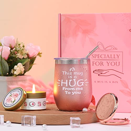 Women Gift Basket with Tumbler and Blanket G4833