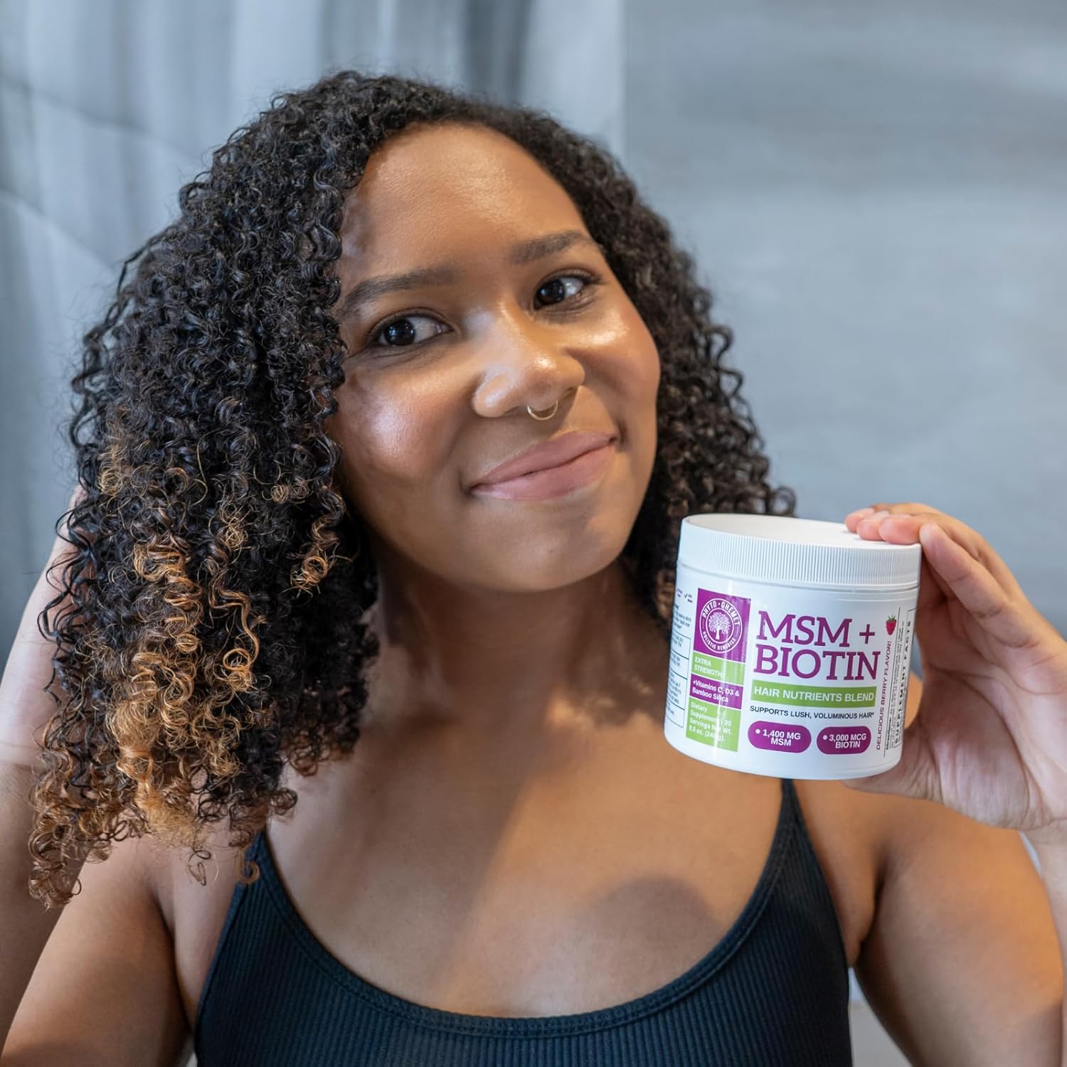 Qhemet Biologics MSM + Biotin Hair Nutrient Blend Powder, 8.5 oz D125