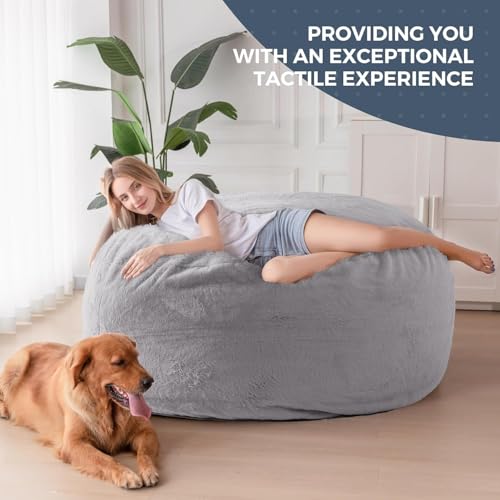 MAXYOYO Giant Bean Bag Chair Bed for Adults, Convertible Floor Sofa G466